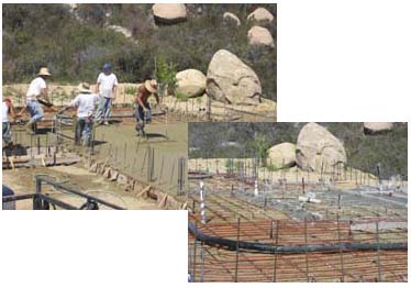 Construction of the floor insulated slab